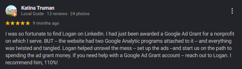 Google review — Katina Truman