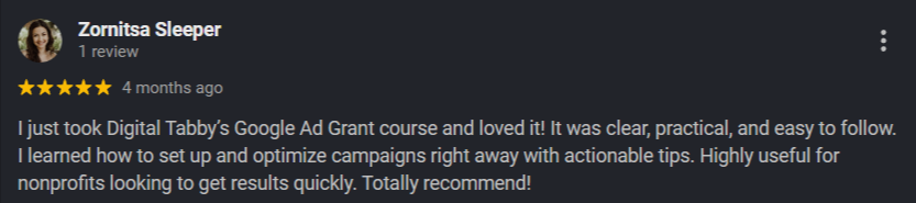 Google review — Zornitsa Sleeper