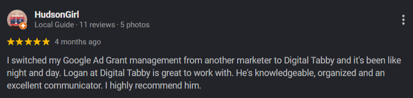 Google review — HudsonGirl