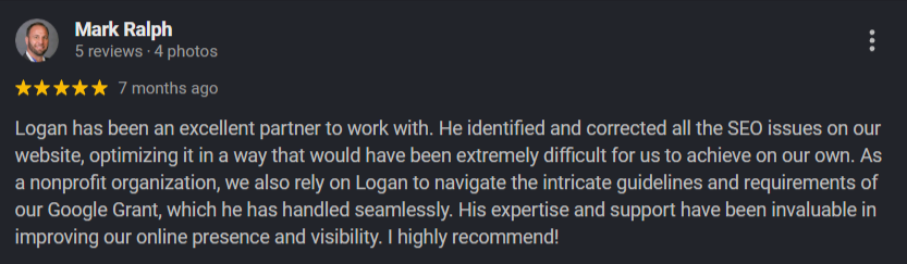 Google review — Mark Ralph